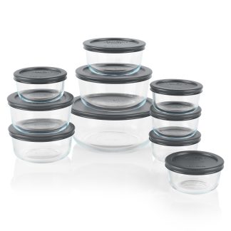 Pyrex Pyrex® Simply Store® 20-piece Set with Gray Lids