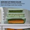 Pyrex Pyrex® Simply Store® Tinted 6-cup Rectangle Storage with Green Plastic Lid
