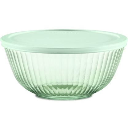 Pyrex Pyrex® Colors Sculpted Tinted 2.3-quart Mixing Bowl with Lid, Green